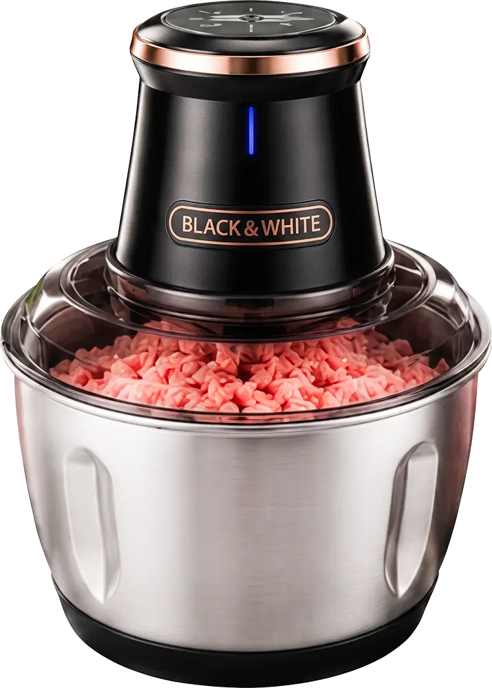Black & White Stainless Steel Food Chopper 4L - CH-840 S