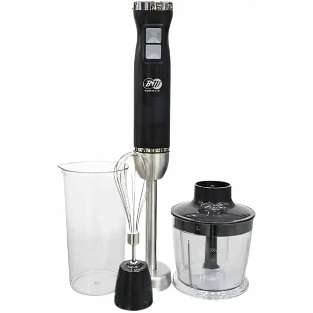 Black & White Hand Blender with Attachments, 1200 Watt, 800 ml, Black - HB-1150